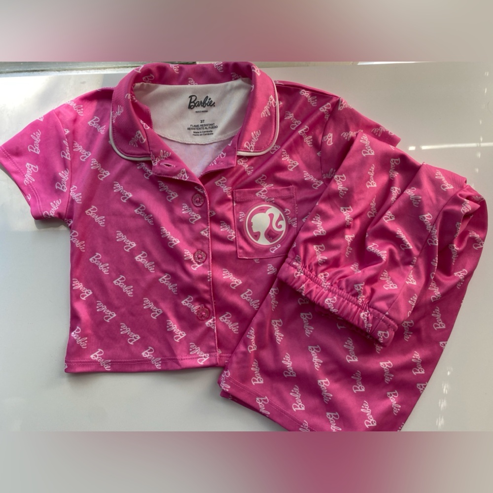 Barbie Pink Pajama Set / Size 3T / GUC